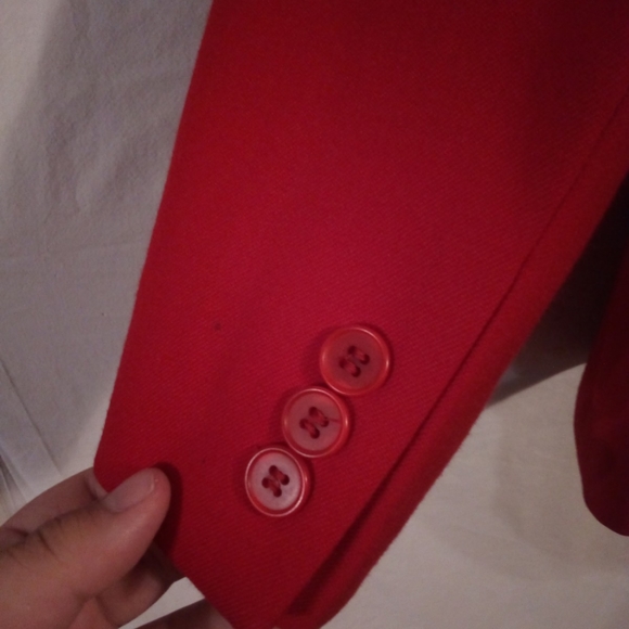 Pendleton Red 100% Wool Blazer Size 10 - Picture 7 of 7